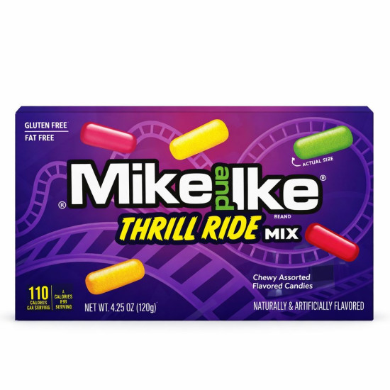 Mike & Ike TB Thrill Ride Mix - Pack of 12 x 4.25oz Theatre Boxes, Coming Soon, Candies image