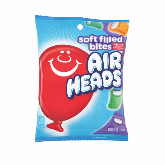 Airheads Soft Filled Bites Original Fruit - Pack of 12 x 2.8oz
