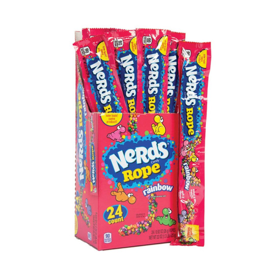 Nerds Rope Rainbow - Pack of 24 x 26g 