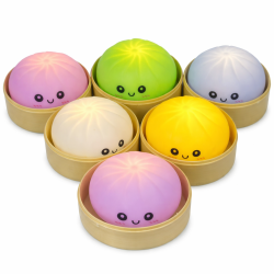 Led Dumpling Squishy Toy Mystery Colours - Pack of 12