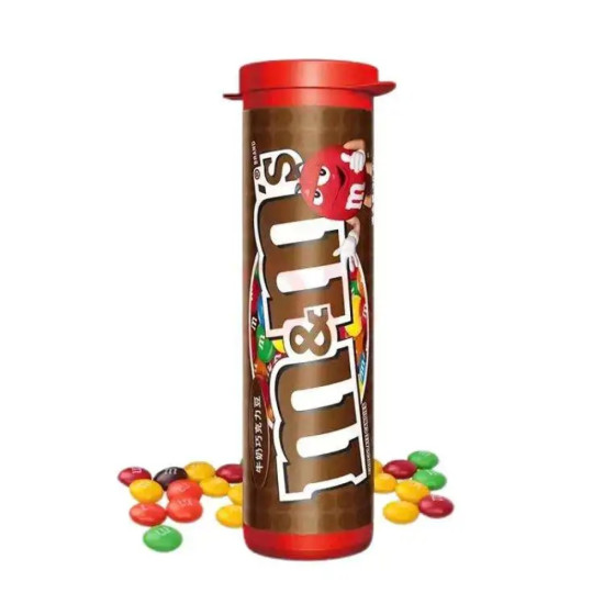 M&M'S Milk Chocolate Beans Fun Tube - Pack of 10 x 28g 
