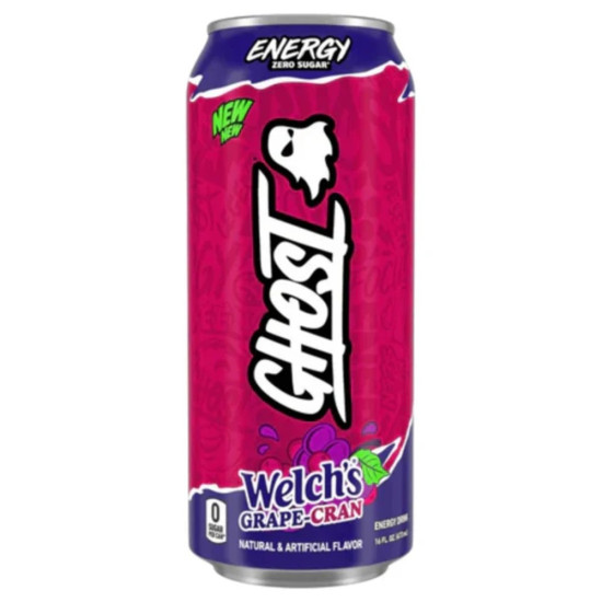 Ghost Welch Grape Cranberry - Pack of 12 x 16oz