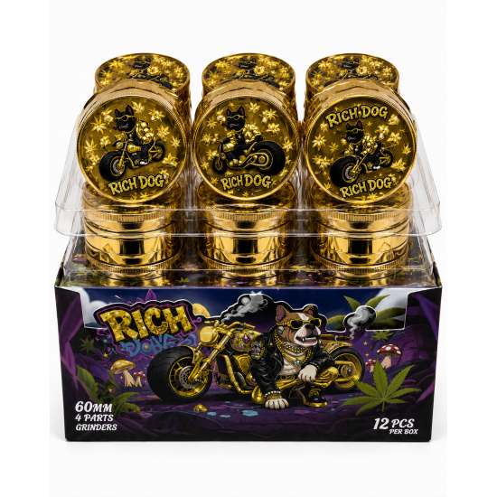 4Part Plastic Grinder Rich Dog, Item code SMK - 4294 - Pack of 12  