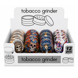 Metal Grinder Assorted Colour & Design, Item Code SMK - 2634 - Pack of 12