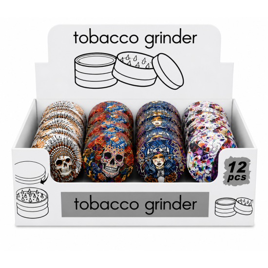 Metal Grinder Assorted Colour & Design, Item Code SMK - 2634 - Pack of 12