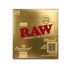 Raw Gold Connoisseur King Size Slim + Tips - Pack of 24 