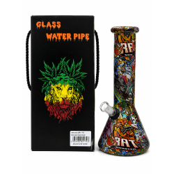 Glass Bong Medium Size Printed, Item Code SMK- 1743 - Pack of 1 
