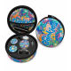 Smoking Gift Set Round, Item No SMK-4515, Assorted Colours & Design