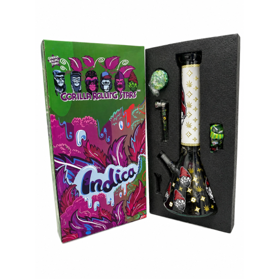 Glass Bong Large Gift Set, Item Code SMK-4952 - Assorted Colour & Design