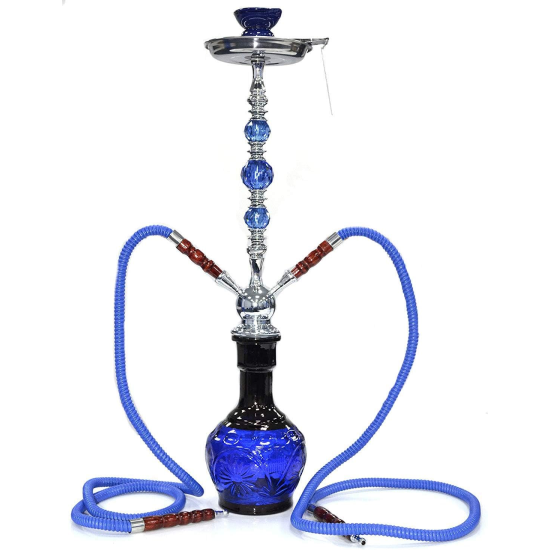 Hookah Large Double Pipe, Assorted Colour, Item Code - PS - 154, Pack of 1  