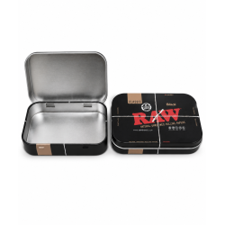 Raw Tobacco Tin Small, Black Colour - Pack of 1 