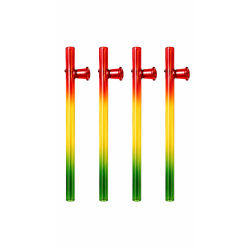Glass Pipe 6'' Kit Rasta Colour - Pack of 48