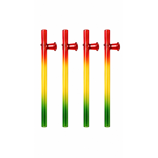 Glass Pipe 6'' Kit Rasta Colour - Pack of 48