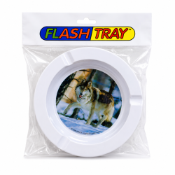Metal Round Ashtray Wolf - Pack of 1 