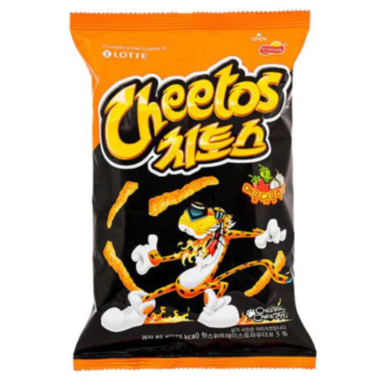 Korean Cheetos Spicy - Pack of 12 x 82g 