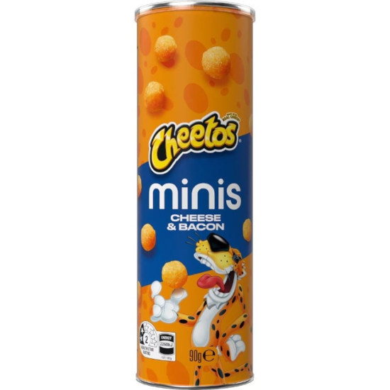 Cheetos Minis Canister Cheese & Bacon - Pack of 12 x 90g