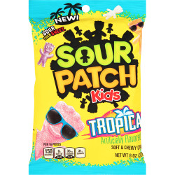 SOUR PATCH TROPICAL PEG BAG 8OZ/ 12PCS