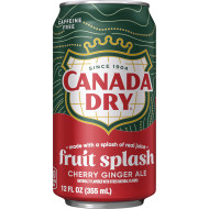 CANADA DRY GINGER ALE FRUIT SPLASH CHERRY 12OZ/ 12pc
