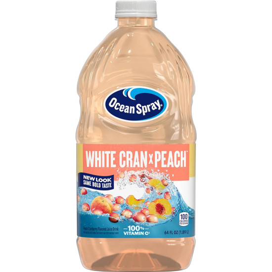 OCEAN SPRAY WHITE CRANBERRY PEACH-64oz / 8 Bottles image