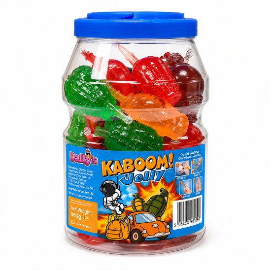 DAFFY`S KABOOM JELLY FUN SHAPED JELLIES IN A JAR 35G/12X 30PCS image
