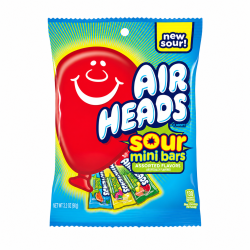 Airheads Mini Bars Sour - Pack of 12 x 3oz 