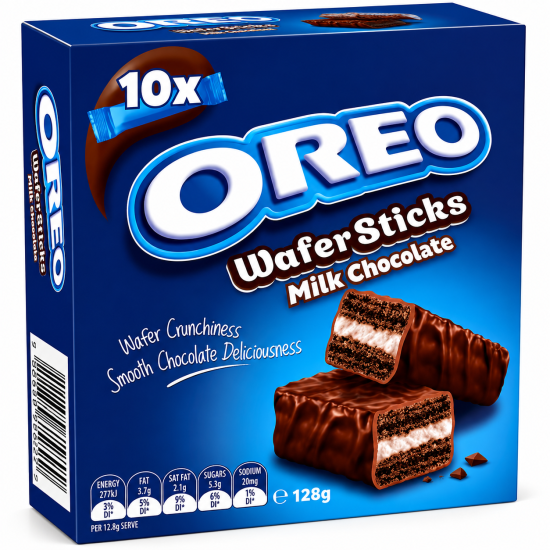 Oreo Wafer Sticks Milk Chocolate - Pack of 9 x 128g 