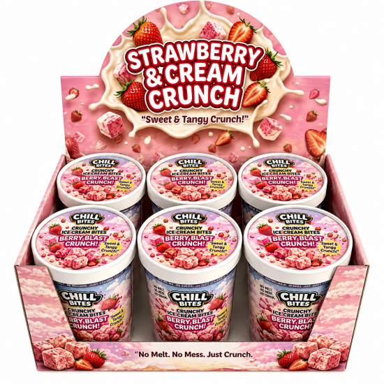 Freeze Dried Coconut Cubes Strawberry  - Pack of 24 x 50g  