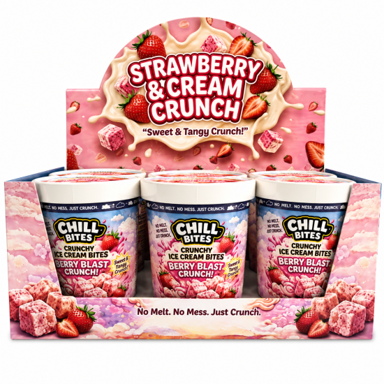 Freeze Dried Coconut Cubes Strawberry  - Pack of 24 x 50g  