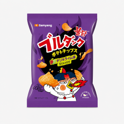 Samyang Buldak Potato Chips Chilli & Lime Flavour - Pack of 20 x 55g