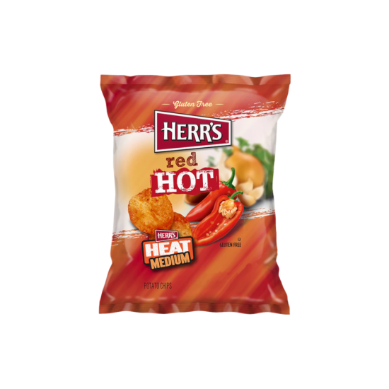 Herr's Hot Potato Chips - Pack of 42 x 1oz