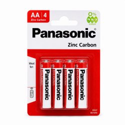 Panasonic Zinc AA Battery Pack of 4 x 12