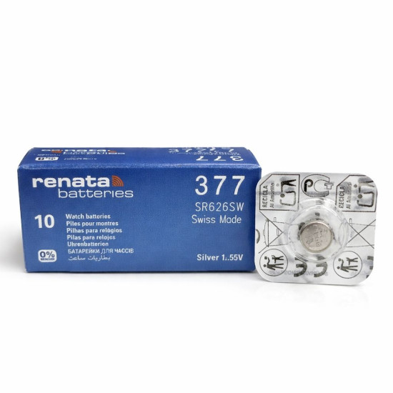 Renata Batteries 377 SR626SW  - Pack of 10 