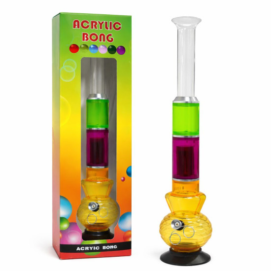 Acrylic Large Coil Bong 48cm - Assorted Colour & Design