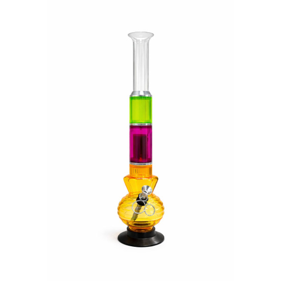 Acrylic Large Coil Bong 48cm - Assorted Colour & Design