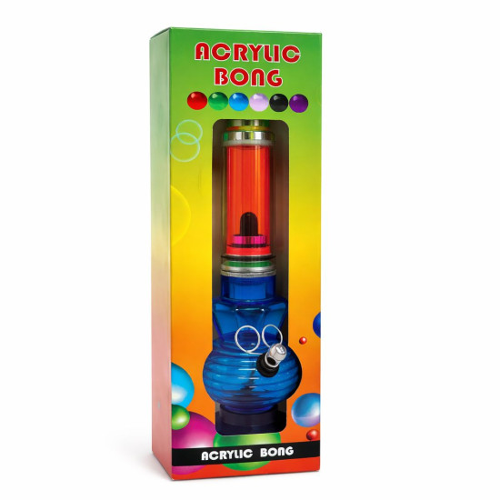 Acrylic Medium Coil Bong 34cm - Assorted Colour & Design