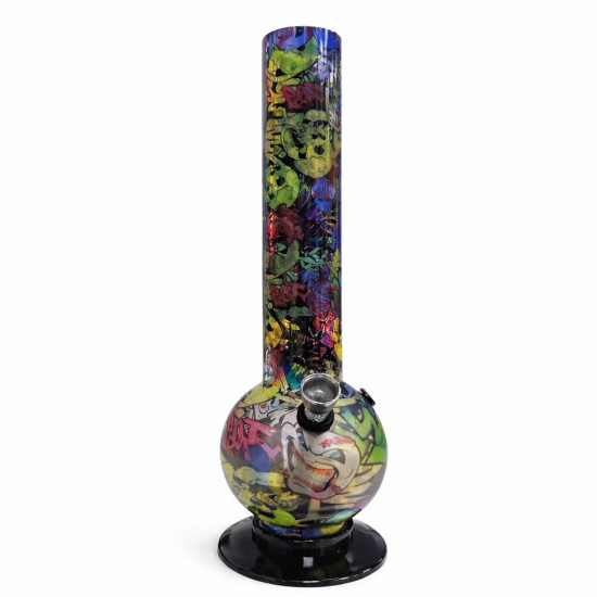Acrylic Printed Waterpipe 30cm - Assorted Colour & Design