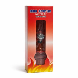 Mini Acrylic Waterpipe & Grinder - Assorted Colour & Design