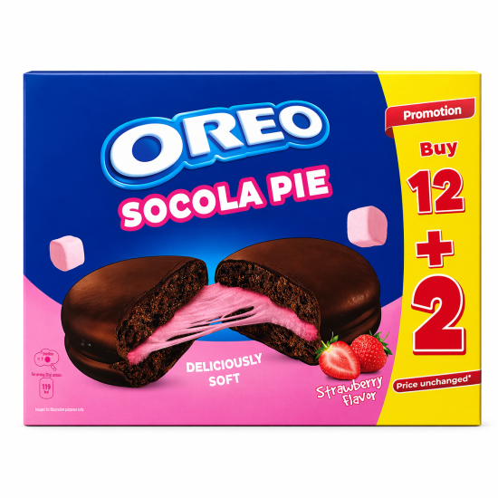 OREO CAKE STRAWBERRY SOCOLA PIE 336G 8PC/CASE Cakes image