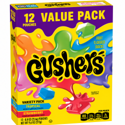 Betty Crocker Gushers Strawberry & Tropical Variety Pack - Pack of 8  x 9.6oz