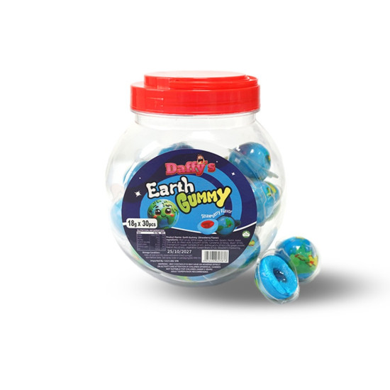Eyeball Gummy Jars - Earth Shape With Strawberry Flavoured Filling Candy, Candies image