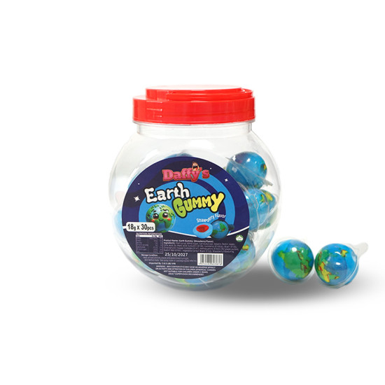 Eyeball Gummy Jars - Earth Shape With Strawberry Flavoured Filling Candy, Candies image