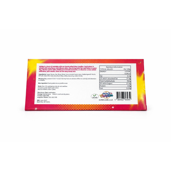 Sip n POP Vegan Wax Candy Bear Sour Lychee Flavour pack of 12 theatre box Candy, Jellies image