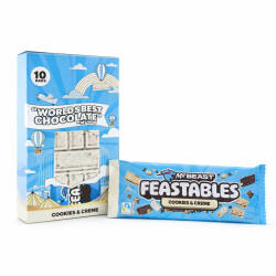 Mr Beast Feastables Cookies & Creme Flavour Chocolate 1Bar x 60g	