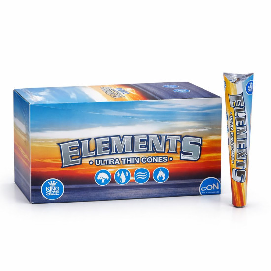 Elements Ultra Thin Cones King Size - Pack of 32