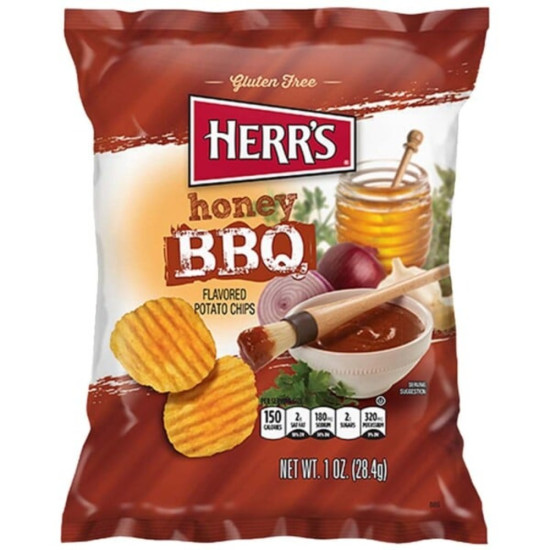 Herr's Honey BBQ Chips - Pack of 42 x 1oz Crisps & Snacks, Coming Soon, Snacks image