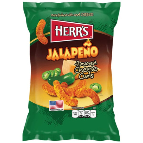 Herr's Jalapeno Cheese Curls Crisps - Pack of 42 x 1oz Crisps & Snacks, Coming Soon, Snacks image