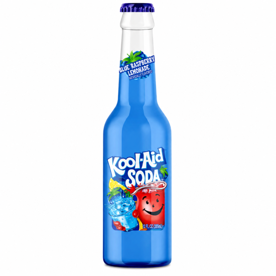 Kool Aid Blue Raspberry Soda - Pack of 12 x 12oz