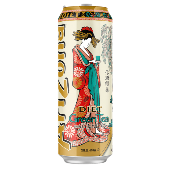 Arizona Diet Green Tea With  Ginseng - Pack of 24 x 23oz 