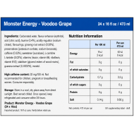 Monster VooDoo Grapes - Pack of 24 x 16oz NI