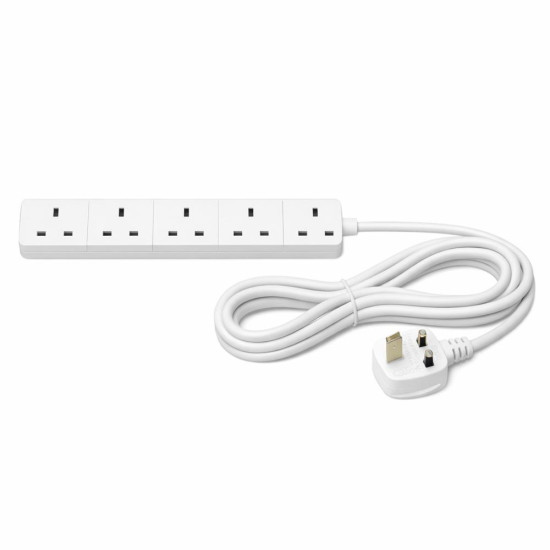 Extension Lead 2Metre 4way White Colour